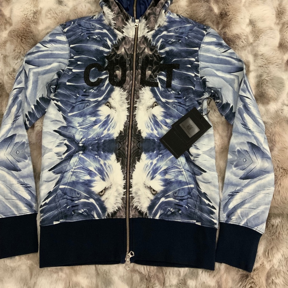 NWT Cult of Individuality Hoodie Rhinestone